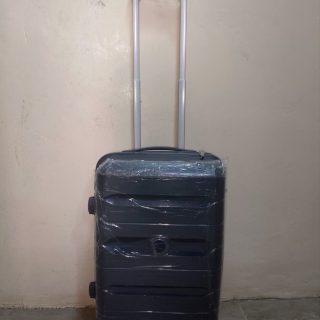 Cabin size travel suitcase rubber material 20″ inches height black