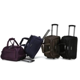 Large capacity travel duffel bag with wheels rolling luggage bag with wheels