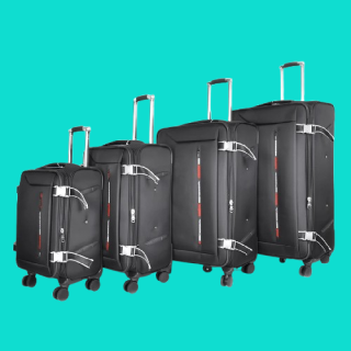 Titan Vault Expandable Travel Suitcase – Pinlock, Double Wheels, Heavy-Duty Fabric (4 Sizes) Family travel suitcase luggage rolling bag with wheels
