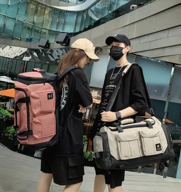 Multi-Hand Portable Oxford Cloth Gym Bag with Letter Design - Image 3