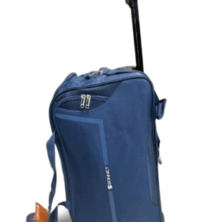 Blue Trolley Travel Duffel Bag Shoulder Bag With Wheels 1 Week Capacity