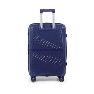 Small Cabin Rubber Travel Suitcase – 10kg Capacity, 360° Spinner Wheels, Pin Lock, Cute Travel Gift- Navy blue colour